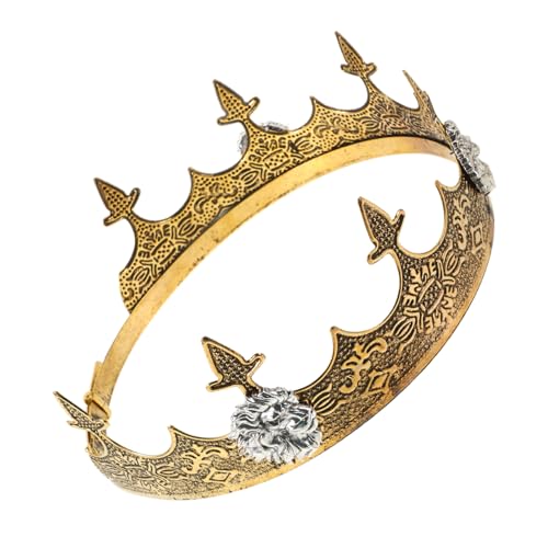 KONTONTY Tiara Krone Königskostüm Cosplay-König-Kostümzubehör Prinzenkostüm für Jungen mittelalterliches Zubehör Königsgewand Herrenkostüm Geburtstag Königsschärpe Kronmänner Legierung KONTONTY Tiara Krone Königskostüm Cosplay-König-Kostümzubehör Prinzenkostüm für Jungen mittelalterliches Zubehör Königsgewand Herrenkostüm Geburtstag Königsschärpe Kronmänner Legierung von KONTONTY