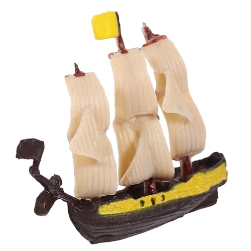 KONTONTY Dekoratives Mini-segelboot Miniatur-Boot Aus Kunststoff Figurine Für Puppenhäuser KONTONTY Dekoratives Mini-segelboot Miniatur-Boot Aus Kunststoff Figurine Für Puppenhäuser von KONTONTY