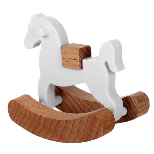 KONTONTY Schaukelstuhl Trojaner-Modell Schaukelpferd Puppenhausmodell Modell eines Schaukelstuhls Holz Miniatur-Schaukelstuhl-Dekor Miniatur-Schaukelstuhl Trojanisches Pferd Dekorationen von KONTONTY