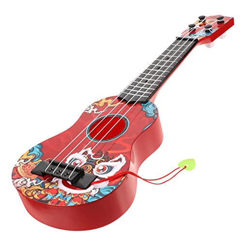 KONTONTY Ukulele Für Gitarrenmodell Für Ukulele-Modell Für Kleinkinder Kleinkind Ukulele Kindergitarre Ukulele Zum Verschenken Früherziehung Ukulele Plastik Rot von KONTONTY