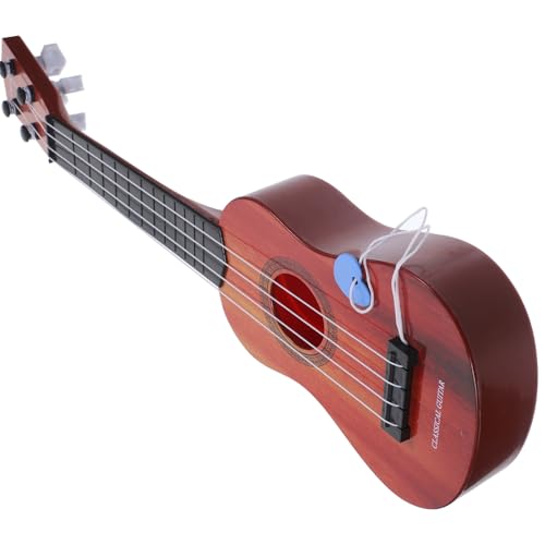 KONTONTY Ukulele Gitarre Barock Perlmutt Braun Musikinstrument für Anfänger Jungen Mädchen zum Lernen und Spaß von KONTONTY