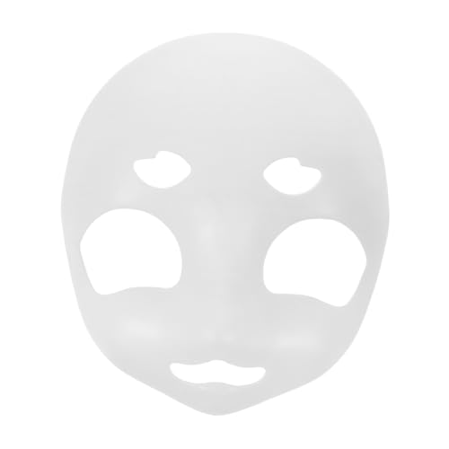 KONTONTY Unbemalte Weiße Fursuit Head Base Maske aus Robustem Kunststoff Vielseitiges DIY Tierkostüm Zubehör für Halloween Maskenball Karneval und Cosplay Partys von KONTONTY