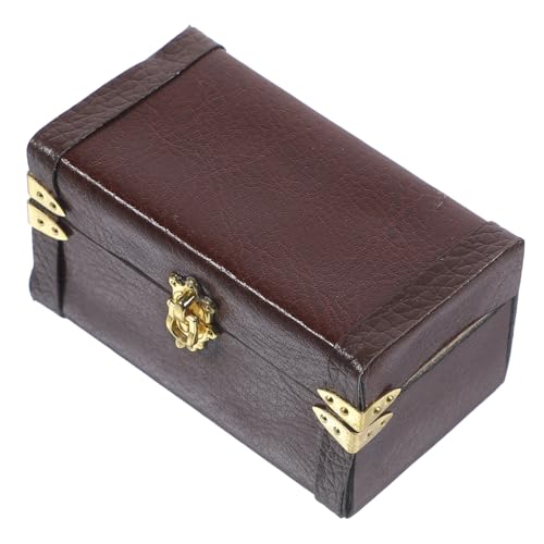 KONTONTY Miniatur-Vintage-Koffer Leder-Reisekoffer Mini-Koffer Spielzeug Puppenhaus Mini-Gepäckkoffer Elegantes Mini- - KONTONTY Miniatur-Vintage-Koffer Leder-Reisekoffer Mini-Koffer Spielzeug Puppenhaus Mini-Gepäckkoffer Elegantes Mini- - von KONTONTY