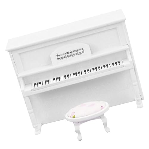 KONTONTY Weiß Puppenhaus Deko Mini Piano Fotorequisite Kreative Miniatur Möbel für Landschaft von KONTONTY