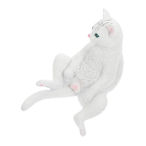 KONTONTY Weißes Katzenmodell Desktop-katzenfiguren Katzenverzierung Lebensechte Katzenfigur Desktop - Kleine Katzendekoration Künstliche Katzenfigur Gefälschtes Katzenmodell Plastik KONTONTY Weißes Katzenmodell Desktop-katzenfiguren Katzenverzierung Lebensechte Katzenfigur Desktop - Kleine Katzendekoration Künstliche Katzenfigur Gefälschtes Katzenmodell Plastik von KONTONTY