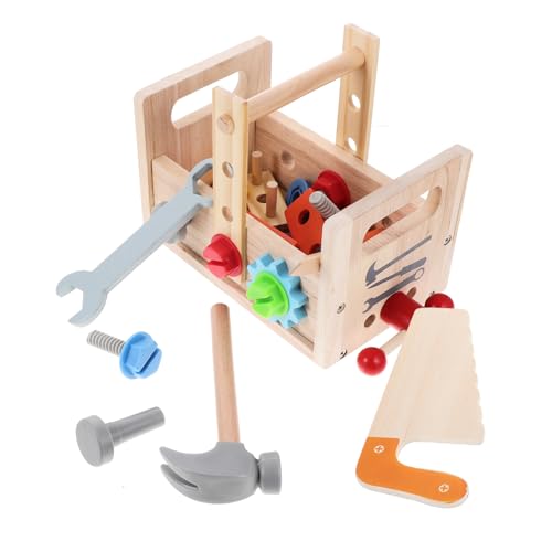 KONTONTY Werkzeugset Pädagogisches Lernspielzeug für Kleinkinder Kreatives Werkzeugkasten Set für Fantasievolles Reparatur und Bastelspiel für Jungen und Mädchen von KONTONTY