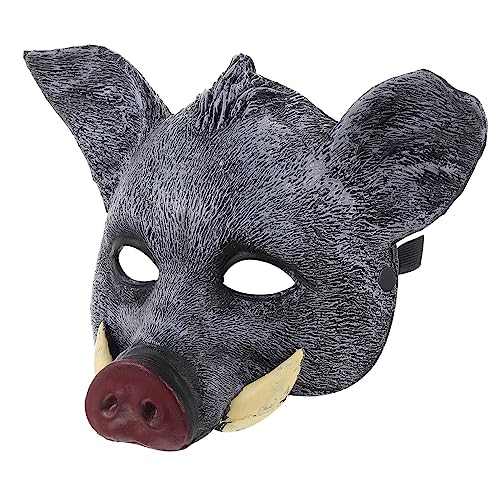 KONTONTY Halloween-Karnevalsmaske mit Wildschweingesicht Einheitsgröße lustiges für Erwachsene und Jungen und Mädchen von KONTONTY