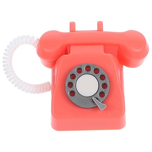 KONTONTY für kinderspielzeug tapete pink bescherung Weihnachten Telefonmodell Miniatur-Vintage-Telefon kleine Telefonstatue Mini-Telefon- pp Rosa von KONTONTY