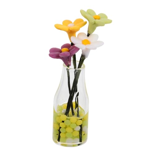 KONTONTY kleine Gänseblümchenvase Miniatur Babypuppenmöbel Blumen künstlich Puppenhäuser Schaum puppenhauszubehör Dollhouse Accessories Blumentopf-Modell winziges Bonsai- Glas von KONTONTY