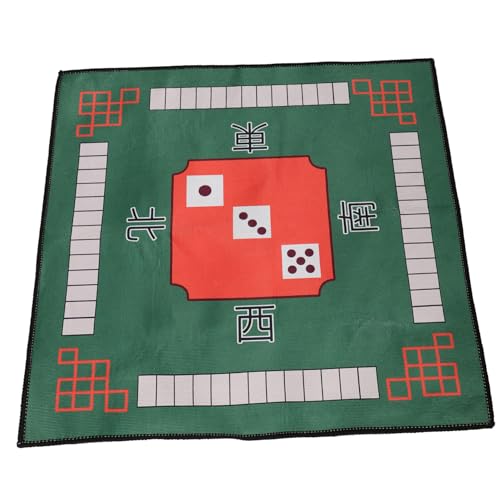 KONTONTY rutschfeste Mahjong Tischdecke mit Klassischem Chinesischem Design Geräuschdämpfend und Geeignet für Poker Brettspiele und Familienspiele Teilig Grün von KONTONTY