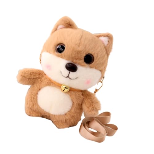 KONTONTY stylische Minitasche Umhängetasche für Mädchen Modetasche mit Reißverschluss Reißverschlusstasche Light Brown von KONTONTY
