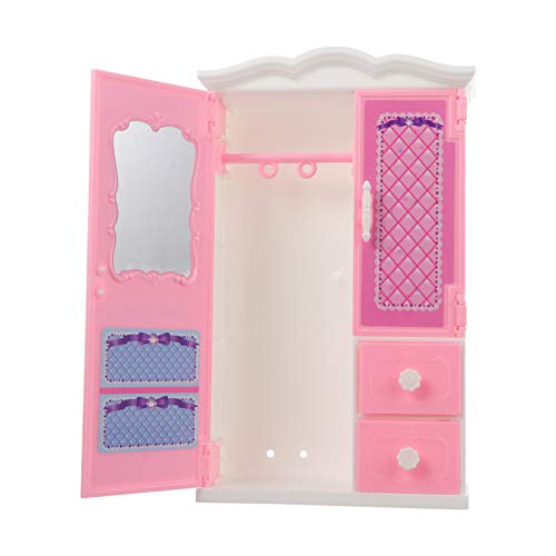 Puppenkleiderschrank Puppenhaus Prinzessin Zubehör Plüsch Puppengarderobe Puppenschrank Puppenmöbel Organizer Für Puppenkleidung Rosa Plastik KONTONTY Puppenkleiderschrank Puppenhaus Prinzessin Zubehör Plüsch Puppengarderobe Puppenschrank Puppenmöbel Organizer Für Puppenkleidung Rosa Plastik KONTONTY von KONTONTY