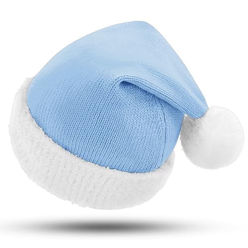 KONVINIT Blau Weihnachtsmütze für Baby Nikolausmütze Kleinkind Warm und Gemütlich Gestrickte Weihnachtsmann Mütze Santa Clause Mütze Kinder Grün,blue 80 KONVINIT Blau Weihnachtsmütze für Baby Nikolausmütze Kleinkind Warm und Gemütlich Gestrickte Weihnachtsmann Mütze Santa Clause Mütze Kinder Grün,blue 80 von KONVINIT