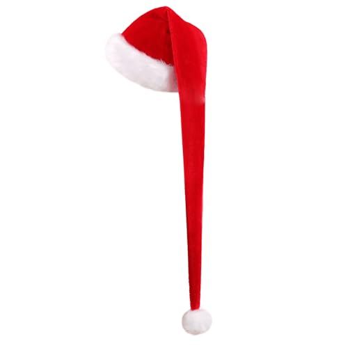 KONVINIT Extra Lange Weihnachtsmütze für Erwachsene,Plüsch Santa Claus Mütze Festliche Rote Weihnachtsmann Mütze, 1.5 Meter KONVINIT Extra Lange Weihnachtsmütze für Erwachsene,Plüsch Santa Claus Mütze Festliche Rote Weihnachtsmann Mütze, 1.5 Meter von KONVINIT