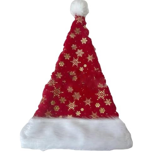 KONVINIT Weihnachtsmütze Nikolausmütze für Erwachsene mit Pailletten Glitzer Weihnachtsmann Mütze,Rot KONVINIT Weihnachtsmütze Nikolausmütze für Erwachsene mit Pailletten Glitzer Weihnachtsmann Mütze,Rot von KONVINIT