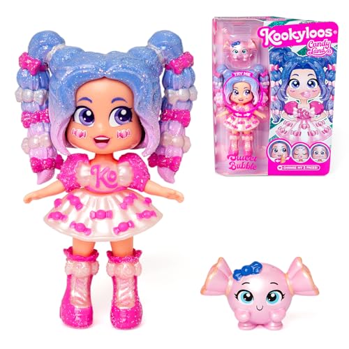 KOOKYLOOS Candy Land Series Sweet Bubble - Sammelpuppe aus der Serie Candy Land, Inhalt: 1 Puppe, Kleidung und Schuh-Set, Accessoire und Tier,1 Puppe hat 3 Verschiedene Brusies! KOOKYLOOS Candy Land Series Sweet Bubble - Sammelpuppe aus der Serie Candy Land, Inhalt: 1 Puppe, Kleidung und Schuh-Set, Accessoire und Tier,1 Puppe hat 3 Verschiedene Brusies! von KOOKYLOOS