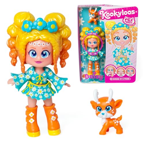 KOOKYLOOS Pet Party Daisy Serie Daisy Sammlerpuppe mit einem Hirsch Haustier inkl Daisy Puppe, 1 Haustier, Kleidung und Schuhe Mode und 1 Zubehör.1 Puppe, 3 Verschiedene Gesichter! KOOKYLOOS Pet Party Daisy Serie Daisy Sammlerpuppe mit einem Hirsch Haustier inkl Daisy Puppe, 1 Haustier, Kleidung und Schuhe Mode und 1 Zubehör.1 Puppe, 3 Verschiedene Gesichter! von KOOKYLOOS