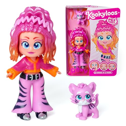 KOOKYLOOS Roxy Pet Party Serie Roxy Sammlerpuppe mit einem Haustier Tiger inkl Roxy Puppe, 1 Haustier, modische Kleidung und Schuhe und 1 Zubehör,1 Puppe, 3 Verschiedene Gesichter! KOOKYLOOS Roxy Pet Party Serie Roxy Sammlerpuppe mit einem Haustier Tiger inkl Roxy Puppe, 1 Haustier, modische Kleidung und Schuhe und 1 Zubehör,1 Puppe, 3 Verschiedene Gesichter! von KOOKYLOOS