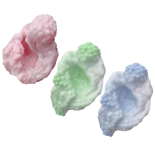 3PCS Grape Stressball, Shapeable Vacuum Stress Ball, Small Bead Squeeze Ball Toy, Sensory Fidget Snow Skin Squeeze Color Toys for Kids Adults (Random Color) von KOOMAL