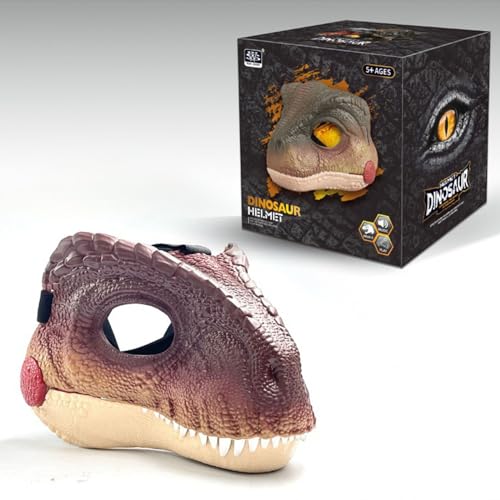 KOOMAL Dinosaur Mask with Sound, Moving Jaw Dino Mask, Dinosaur Costume Mask for Kids, Halloween Costume for Kids Adults (purple) von KOOMAL