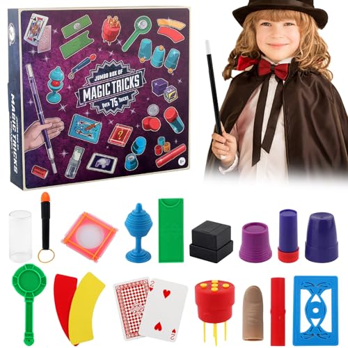 KOOMAL Kids Magic Set, 75 Zaubertricks für Kinder, Magic Kit mit Anleitung für Anfänger, 25*6*27CM von KOOMAL