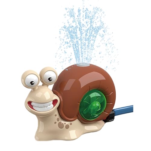 Lovely Snail Water Sprinkler for Kids, Yard Outdoor Activities Summer Outside Toys Backyard Games Attaches to Garden Hose Splashing Toys Water Play (C) von KOOMAL