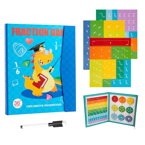 Magnetic Score Disk Demonstrator, Magnetic Fraction Educational Puzzle Teaching Aids for Elementary School Early Math Skills (C) von KOOMAL