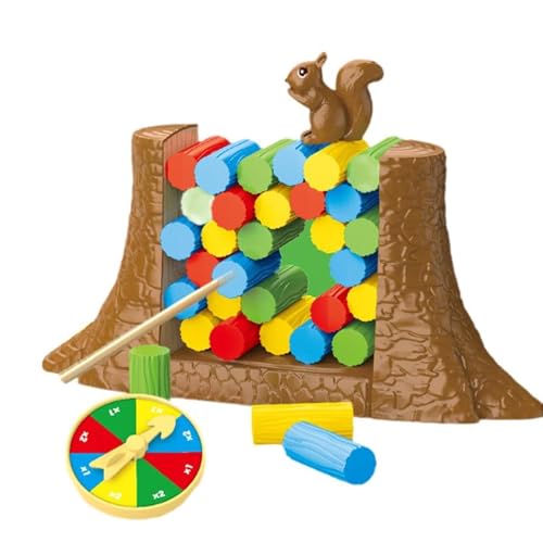 Squirrel Tower Stacking Game Push Tree Stump Roulette Game Blocks Stacking Balance Game Board Game for Party Squirrel Tower Stacking Game Push Tree Stump Roulette Game Blocks Stacking Balance Game Board Game for Party von KOOMAL