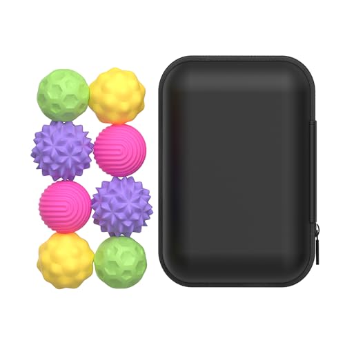 KOOOGEAR 8 Stück Magnetische Fidget Toys,Anti-Stress Spielzeug aus Silikon,Magnetkugeln Stressball Silikon Sensorik Spielzeug,Anziehungskraft Stress Bälle mit Silikonhülle (Farbe) von KOOOGEAR