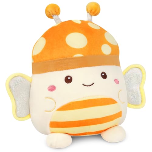 KOPHINYE Pilz-Plüschkissen, 20,3 cm, Pilzbienen-Plüschtier, niedliches Plüschtier für Kinder, Cartoon-Honybee-Stofftiere für Jungen und Mädchen, Weihnachts- und Geburtstagsgeschenke KOPHINYE Pilz-Plüschkissen, 20,3 cm, Pilzbienen-Plüschtier, niedliches Plüschtier für Kinder, Cartoon-Honybee-Stofftiere für Jungen und Mädchen, Weihnachts- und Geburtstagsgeschenke von KOPHINYE