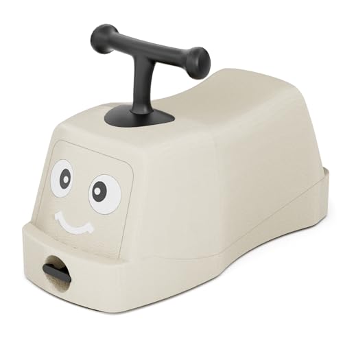 KORIMEFA 4 in 1 Rutschauto, Baby Walker mit 360° Geräuschlose Räder, Lauflernhilfe mit Aufbewahrungsfunktion, Lauflernwagen Baby ab 6 Monaten (Beige) von KORIMEFA