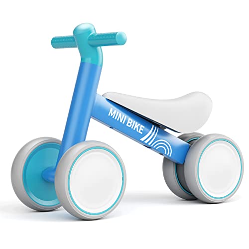 KORIMEFA Kinder Laufrad ab 1 Jahr Spielzeug Lauflernrad ohne Pedale für 10-24 Monate Baby, Erst Rutschrad Fahrrad für Jungen Mädchen als Geschenke (Blau) von KORIMEFA