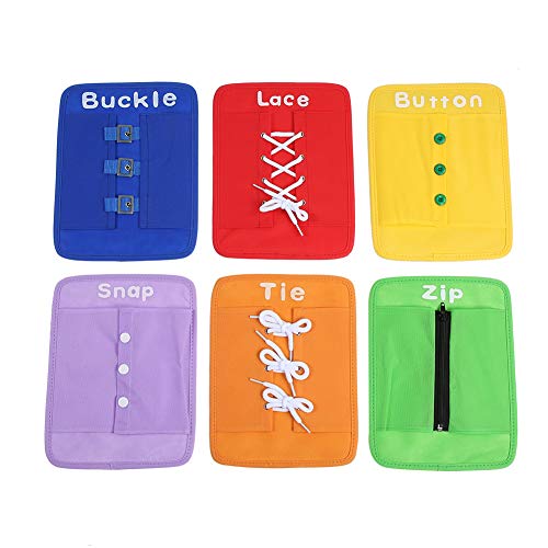 KOSDFOGE 6pcs Set Learning Paper Board Kit Intelligent Toy Basic Skill Life Button Buckle Tie for Kids KOSDFOGE 6pcs Set Learning Paper Board Kit Intelligent Toy Basic Skill Life Button Buckle Tie for Kids von KOSDFOGE