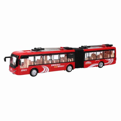 KOSDFOGE CS0133 Electronic City Bus Light Car Educational Toy for Children Kids Traffic Model Blue Green Red Plastic Metal 34 * 7.3 * 4.8cm (Red) von KOSDFOGE
