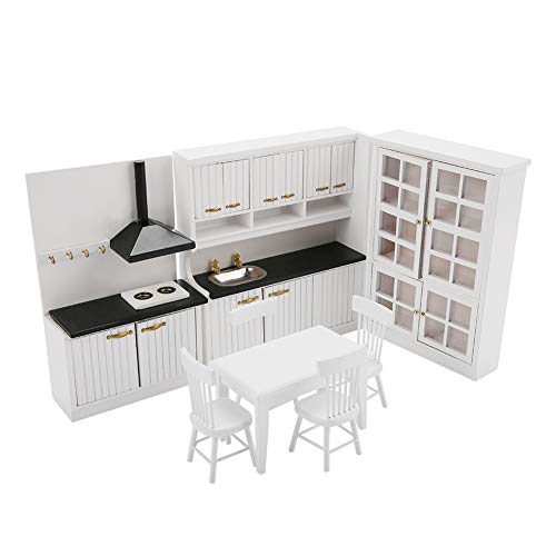 KOSDFOGE Dollhouse Miniature Kitchen Dining Room Furniture Decoration Kit Exquisite Design for Dollhouse Wood Colorful 1/12 Scale KOSDFOGE Dollhouse Miniature Kitchen Dining Room Furniture Decoration Kit Exquisite Design for Dollhouse Wood Colorful 1/12 Scale von KOSDFOGE