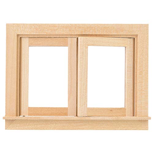 KOSDFOGE Mini Simulation Wooden Window Furniture Beautifully Crafted Doll House Accessory for 1:12 Dollhouse von KOSDFOGE