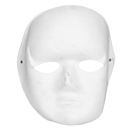 KOSDFOGE Weiße, Einfarbige Masken, 5 Stück, Weiße Maske Für Erwachsene, Blanko, DIY-Zeichnungsmaske, Halloween-Kostüm, Party-Zubehör(cat face) von KOSDFOGE