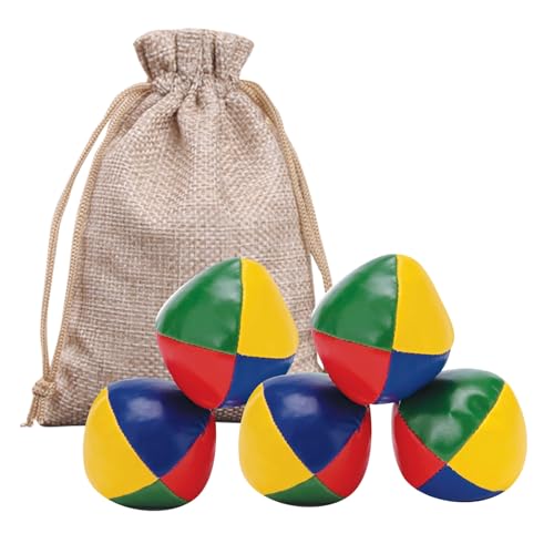 KOSLEOW Jonglierbälle 5er Set mit Jutebeutel, Weiche Juggling Bälle aus PU für Kinder und Anfänger, 5cm Durchmesser Ball, Ideal für Motorik, Koordination & Konzentrationstraining von KOSLEOW