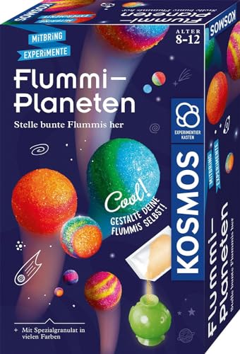 KOSMOS 657765 Flummi-Planeten, Bunte Flummis selbst herstellen, Coole Farbmuster selber Mixen, Experimentierset für Kinder ab 8 Jahre, Mitbringexperiment, Aktivität für Kindergeburtstag von Kosmos