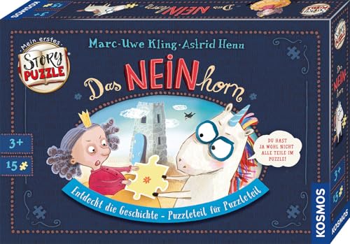 KOSMOS 684808 Mein erstes Story-Puzzle Das NEINhorn Puzzle für Kinder ab 3 Jahren mit 15 Teilen, mit jedem Puzzleteil die Geschichte entdecken, Neinhorn Spiel von KOSMOS