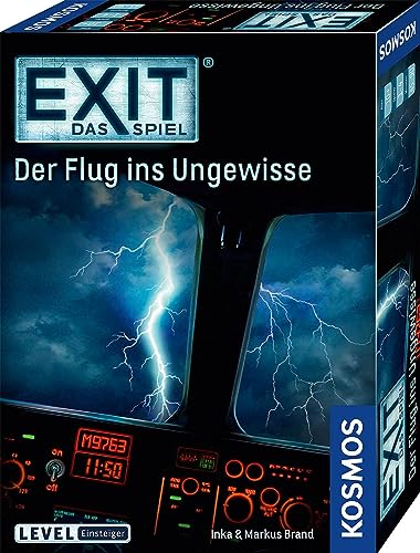 KOSMOS 691769 EXIT – Das Spiel – Der Flug ins Ungewisse, Level: Einsteiger, Escape Room Spiel, EXIT Game für 1–4 Spieler ab 10 Jahren, einmaliges Gesellschaftsspiel von Kosmos