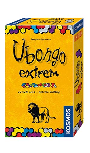 KOSMOS 699427 Ubongo! Extrem, Das Bekannte Legespiel Als Extra Kniffliges Mitbringspiel Für 1 Bis 4 Personen, Ab 7 Jahre, Familienspiel, Gesellschaftsspiel, Reisespiel, Kleines Geschenk, Mitbringsel von KOSMOS