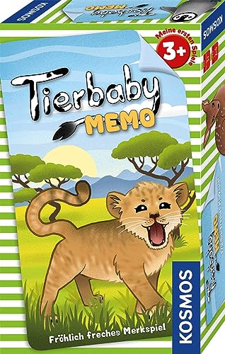 KOSMOS 711535 Tierbaby-Memo, Tier Memo-Spiel für Kinder ab 3 Jahre, fröhliches Merkspiel mit niedlichen Tierbabys, Kinderspiel, ideal als Reisespiel von Kosmos