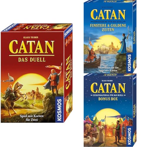 Kosmos Catan Duell Set: Bundle aus Catan - Das Duell, Erweiterung Finstere & Golende Zeiten und der Duell Bonus-Box. Der komplette Catan-Duell Kartenspaß für packende Duelle! Kosmos Catan Duell Set: Bundle aus Catan - Das Duell, Erweiterung Finstere & Golende Zeiten und der Duell Bonus-Box. Der komplette Catan-Duell Kartenspaß für packende Duelle! von Kosmos