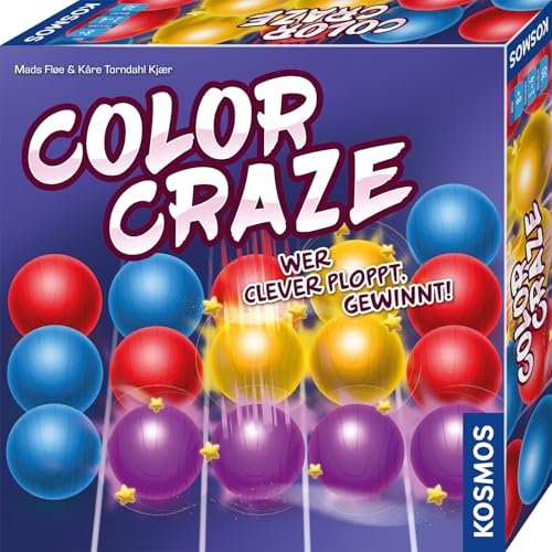 KOSMOS 684587 Color Craze, Wer clever poppt, gewinnt, taktisches Brettspiel für 1-4 Personen ab 8 Jahre, Familienspiel mit bunten Kugeln von KOSMOS