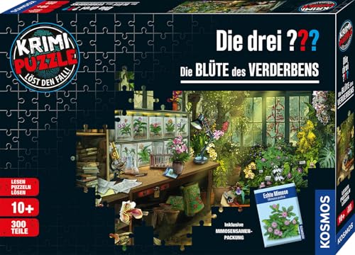 KOSMOS Die DREI ??? Die DREI ??? - Krimi Puzzle - Die Blüte des Verderbens 684877, 300 Teile, inklusive Mimosensamen-Packung, Lesen, Puzzeln, Rätsel lösen, Detektiv Puzzle ab 10 Jahre KOSMOS Die DREI ??? Die DREI ??? - Krimi Puzzle - Die Blüte des Verderbens 684877, 300 Teile, inklusive Mimosensamen-Packung, Lesen, Puzzeln, Rätsel lösen, Detektiv Puzzle ab 10 Jahre von KOSMOS