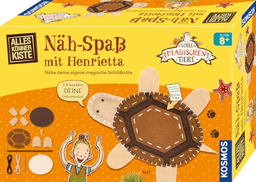 KOSMOS 605667 Die Schule der magischen Tiere Näh-Spaß mit Henrietta, Nähset für Anfänger und Bastelset für Kinder ab 8 Jahren, enthält Filzstoff, Nadel, Stickgarn und Füllmaterial von KOSMOS