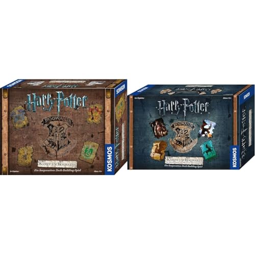 KOSMOS Harry Potter Kampf um Hogwarts + Erweiterung Monsterbox, Bundle mit Erweiterung, das kooperative Harry Potter Spiel für 2-4 Personen ab 11 Jahre, 7 Schuljahre von KOSMOS