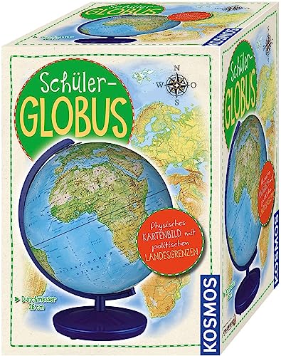 KOSMOS 673031 Schüler-Globus Physisches Kartenbild mit politischen Ländergrenzen, 26 cm Durchmesser von Kosmos