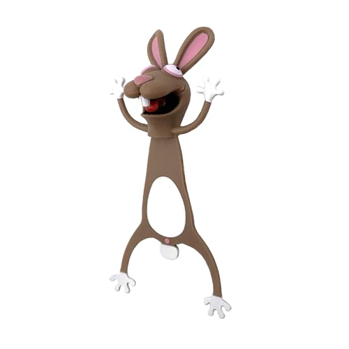 KOSTOO schöne Lesezeichen, lustiges 3D-Cartoon-Lesezeichen, Tiere, Lesezeichen für Studenten, Büro, Schreibwaren, kreatives Geschenk, ideal für Jungen und Mädchen (Kaninchen) von KOSTOO